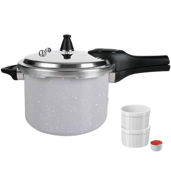 Imagem de Panela Pressão Antiaderente Ceramica Brinox 5,4L Indução