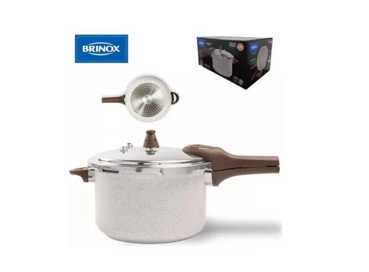 Imagem de Panela Pressao Ceramic Pressure Indução 6,8l Vanilla Brinox