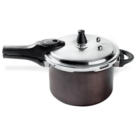Panela Pressão Cerâmica Indução Pressure 4,2L Camurça Brinox Menor preço em Panela Pressão Cerâmica Indução Pressure 4,2L Camurça Brinox
