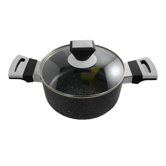 Imagem de Panela StoneChef Tampa de Vidro 20cm - Preto