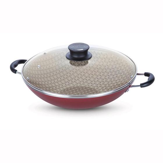 Imagem de Panela Wok 6L 36 Cm + Faqueiro Inox 24 Peças Tramontina