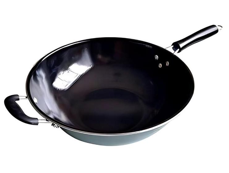 Panela Wok Antiaderente Fratelli Inox Profissional Preta 34cm