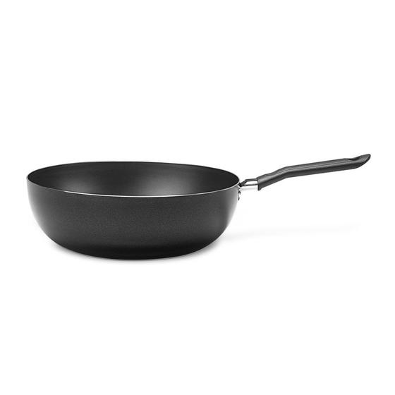 Panela Wok Ebony 24 Cm Antiaderente Preto Brinox 7190/465 Menor preço em Panela Wok Ebony 24 Cm Antiaderente Preto Brinox 7190/465