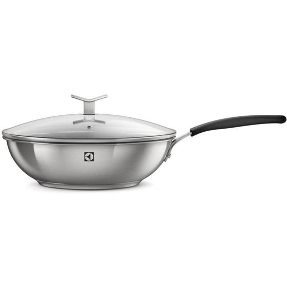 Imagem de Panela Wok Electrolux Aço Inox Antiaderente Design 28Cm