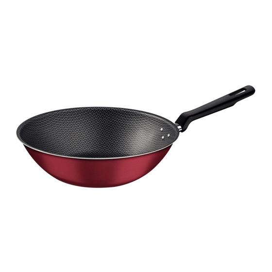 Imagem de Panela Wok Loreto 28 cm 3,6 L em Alumínio com Revestimento Antiaderente Vermelho Tramontina 20395/728