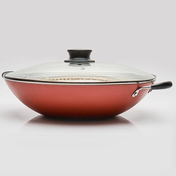 Panela wok paris 36cm 6,0l vermelho tramontina Menor preço em Panela wok paris 36cm 6,0l vermelho tramontina