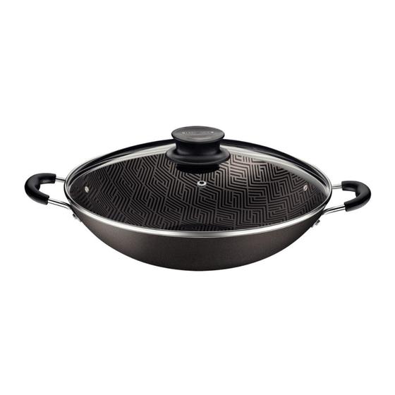 Imagem de Panela Wok Paris Chumbo 36 cm 6 L em Alumínio com Revestimento Antiaderente Starflon Tramontina 28545/636