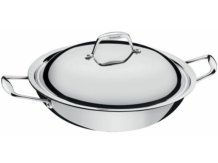 Imagem de Panela Wok Tramontina 5,1L 32cm 2.6mm com Tampa