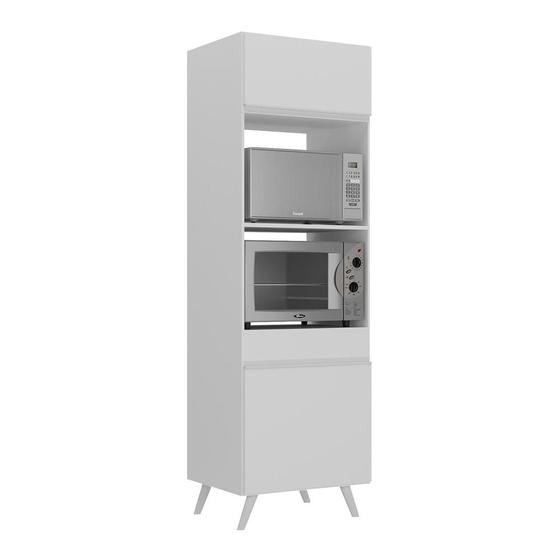 Imagem de Paneleiro 2 Portas para Forno e Microondas Veneza Multimóveis MP3679.891 Branco