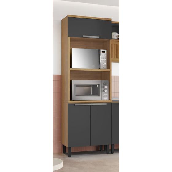 Imagem de Paneleiro 3 Portas Nicho para 2 Fornos 100% Mdf New Porto Itatiaia
