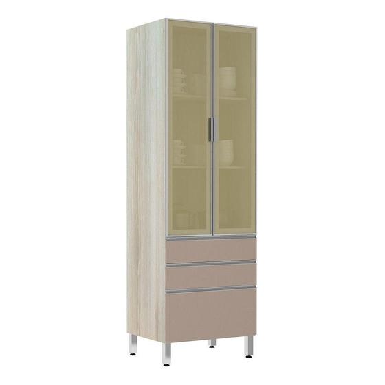 Imagem de Paneleiro 70Cm Vidro Bronze Lis Legno Crema Com Connect