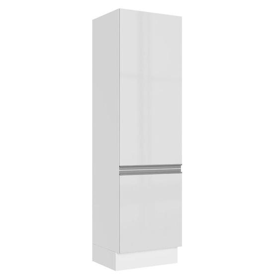 Imagem de Paneleiro Armário de Cozinha 100% MDF 60 cm 2 Portas Portas Branco Brilho Acordes Madesa