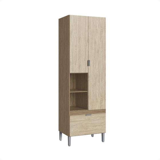 Imagem de Paneleiro duplo 70 cm 2 portas 1 gaveta Hera DCB Wood e Malbec