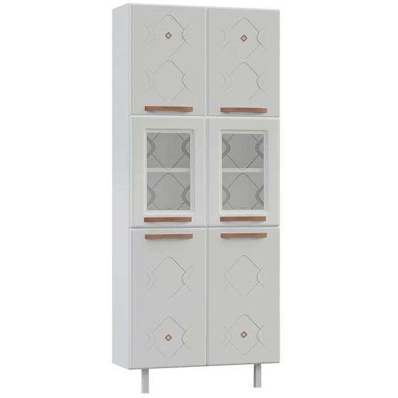 Imagem de Paneleiro Duplo de Aço Telasul Mirage New Branco C/ Vidro