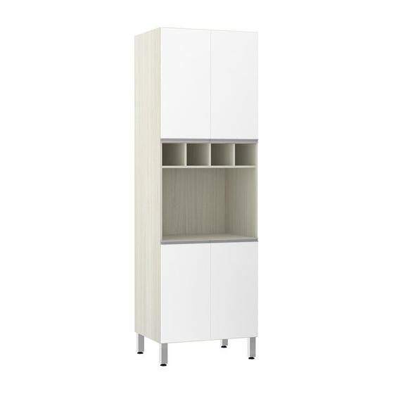 Paneleiro Luciane 70cm Nicho Microondas 4 Portas e 1 Nicho Lis Menor preço em Paneleiro Luciane 70cm Nicho Microondas 4 Portas e 1 Nicho Lis