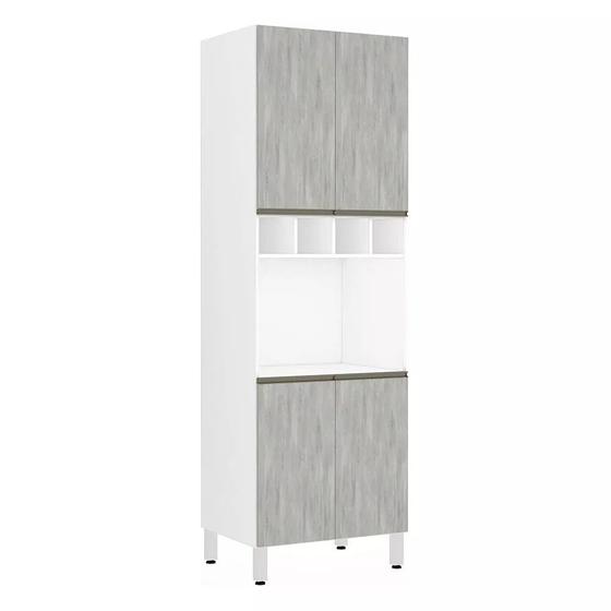 Imagem de Paneleiro Perola 70 cm com Nicho Microondas 4 Portas mais 1 Nicho Luciane