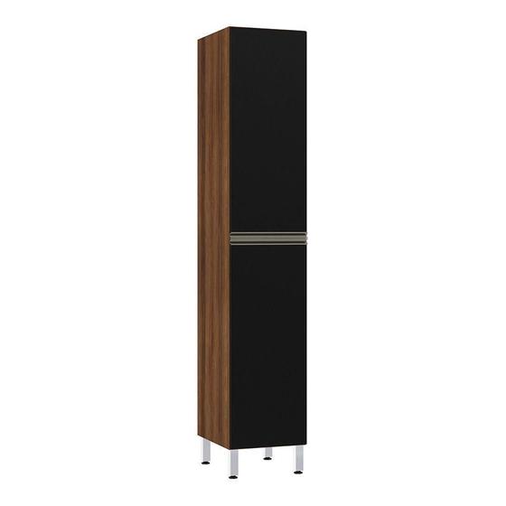 Imagem de Paneleiro Simples 40cm 2 Portas Nogueira C/Preto Txt