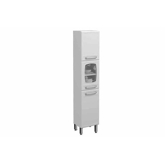 Imagem de Paneleiro Simples em Aço Bertolini Evidence 3 Portas com Vidro Branco