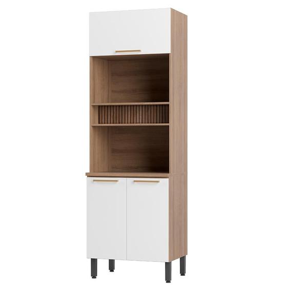 Paneleiro Torre Quente Ana 70cm para Micro e Forno Mel e Branco Menor preço em Paneleiro Torre Quente Ana 70cm para Micro e Forno Mel e Branco