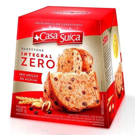 Panettone Integral Zero Açúcar 400g - Casa Suíça - Panetone - Magazine ...