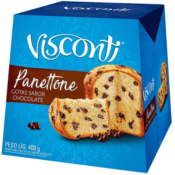 Panettone Visconti Gotas Chocolate com 400g Menor preço em Panettone Visconti Gotas Chocolate com 400g