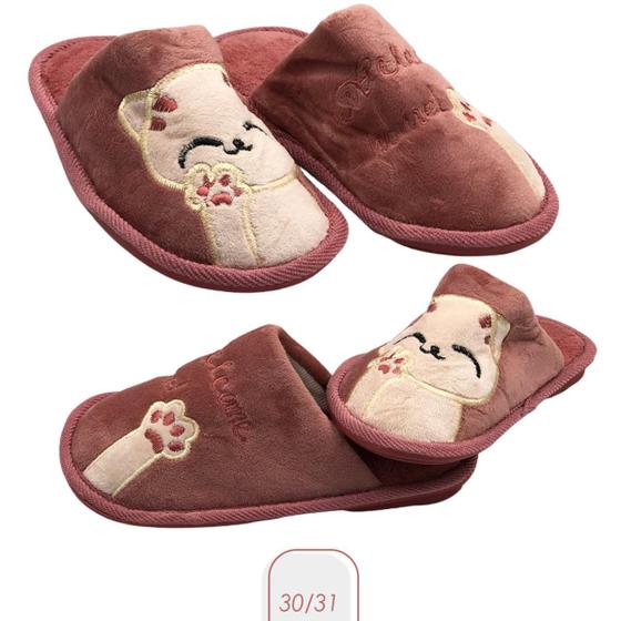 Imagem de Panfufas Bichinhos de Gatinho Pantufa Infantil Feminina Menina Masculina Menino Frio Inverno Varias Cores e Tamanhos