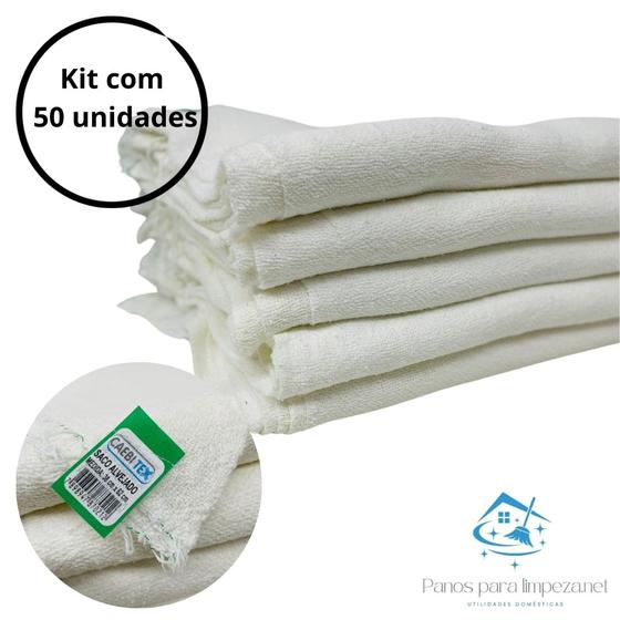 Imagem de Pano de chão 38cm x 62cm kit com 50 unidades