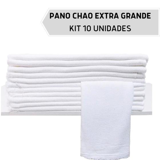 Imagem de Pano De Chao Atacado Limpeza Saco Alvejado Grande Kit 10 Un.