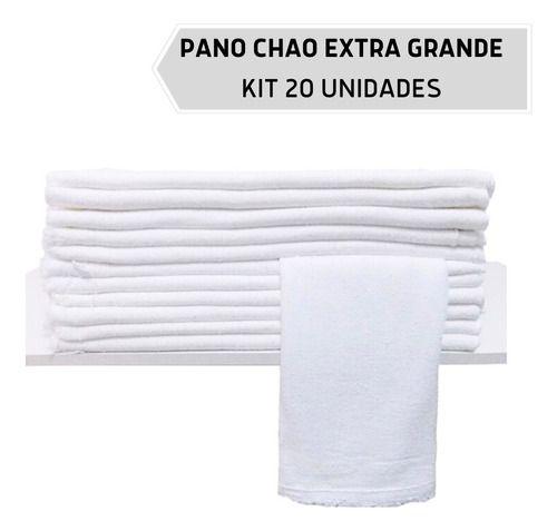 Imagem de Pano De Chao Limpeza Saco Alvejado Grande Kit 20 Un.