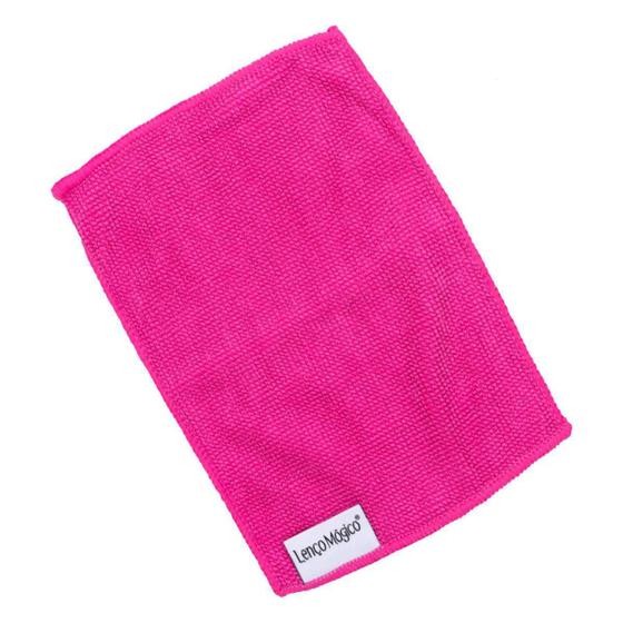 Imagem de Pano De Limpeza Para Casa Lenço Mágico Premium Rosa 20x30cm Não Solta Fiapos Anti Riscos