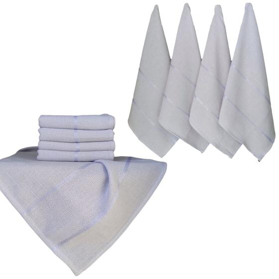 Imagem de Pano de Prato Atacado Kit Com 12 Unidades com Barra Etamine para Bordar Ponto Cruz