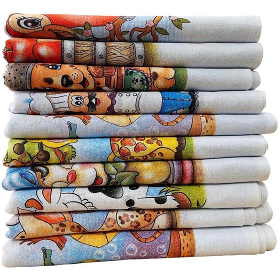 Pano De Prato Atacado Premium Estampado Kit Com 10 Peças Menor preço em Pano De Prato Atacado Premium Estampado Kit Com 10 Peças