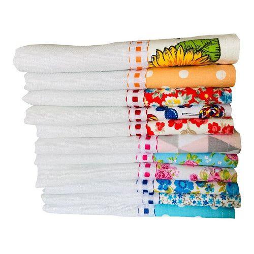 Pano De Prato Barrado Atacado Kit Com 10 Peças Menor preço em Pano De Prato Barrado Atacado Kit Com 10 Peças