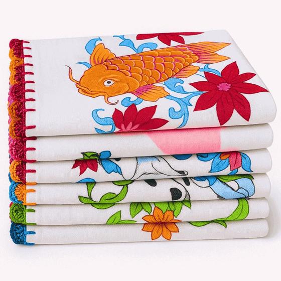 Imagem de Pano de Prato com Crochê Extra 48x75 - 12 unidades