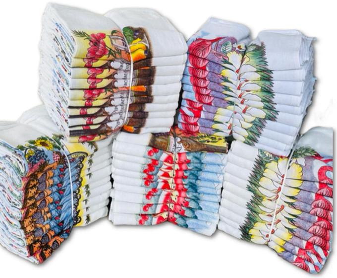 Pano De Prato Estampados Com 100 Peças Menor preço em Pano De Prato Estampados Com 100 Peças