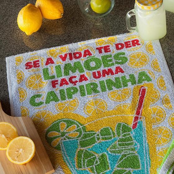 Imagem de Pano De Prato Toalha Copa Com Frases Divertidas Brigadeiro
