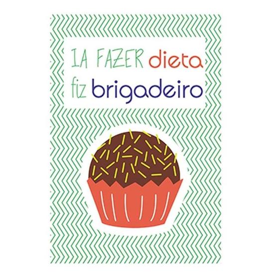 Imagem de Pano De Prato Toalha Copa Com Frases Divertidas Brigadeiro