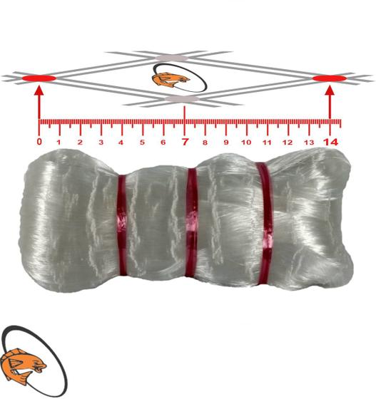 Imagem de Pano de Rede Malha 14 (70mm) Fio 0,20 Altura 6,72 C/ 100 Metros Panagem 20x70x48x100