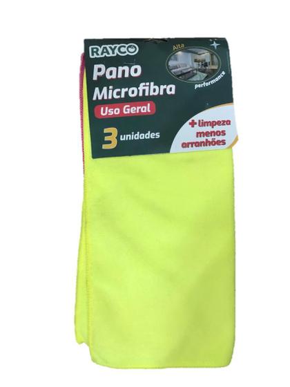 Imagem de Pano Microfibra Multiuso 35Cm X 35Cm Com 3 Raycon