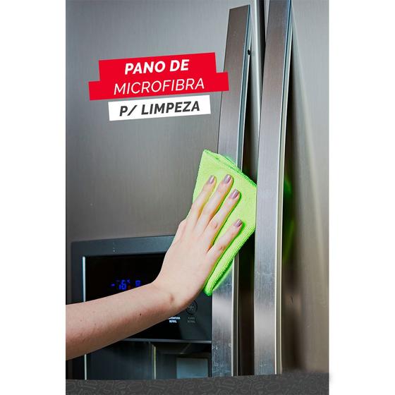 Imagem de Pano Microfibra Multiuso Limpeza Verde Limao
