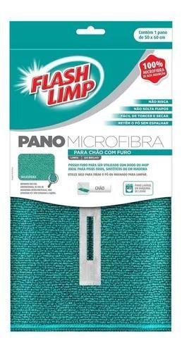 Imagem de Pano Microfibra Para Chão Com Furo Flashlimp