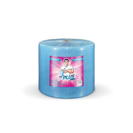Imagem de Pano Mrplus Tipo Perfex Soft Azul (28cm x 240m.) Multiuso Limpeza C/ 6 Rolos.