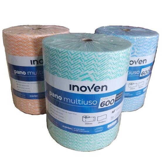 Pano Multiuso 240 Metros 28x40cm Reutilizável 600 Panos - Inoven Menor preço em Pano Multiuso 240 Metros 28x40cm Reutilizável 600 Panos - Inoven