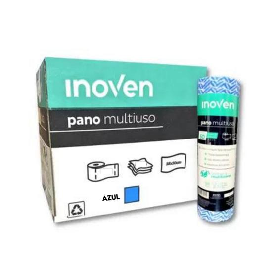 Imagem de Pano Multiuso Bobina Tipo Perfex 28cm x 25mt Inoven Com 50 Panos