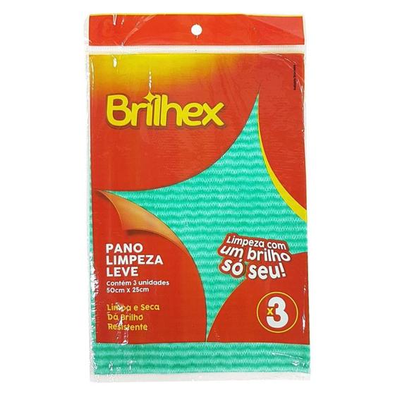 Imagem de Pano multiuso brilhex 50x25cm com 3 undidades - mcd