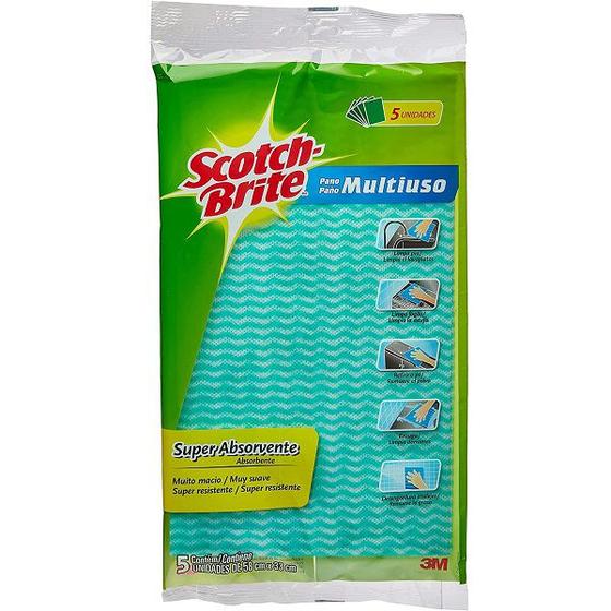 Imagem de Pano Multiuso SCOTCH-BRITE 58CM X 33CM 5 Unidades 3M