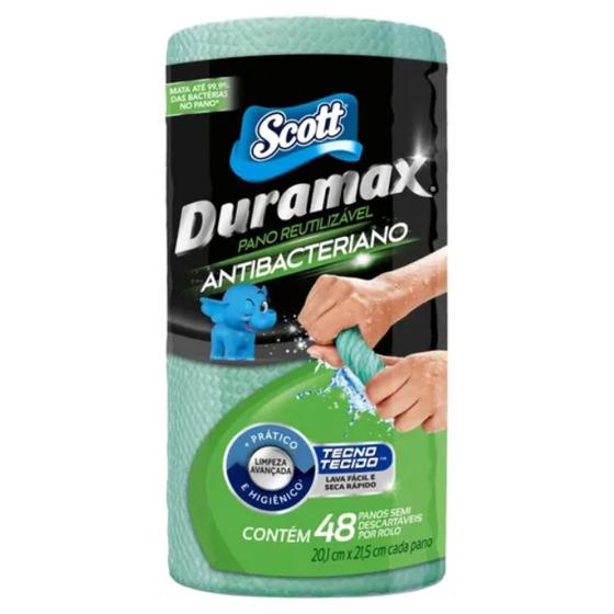 Imagem de Pano Multiuso Scott Duramax Rolo Antibacteriano Rolo 48Un