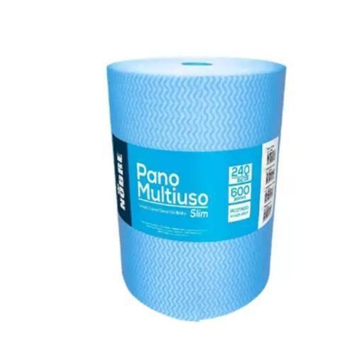 Imagem de Pano Multiuso Slim 28Cm X 240M Picotado - 600 Panos - Azul