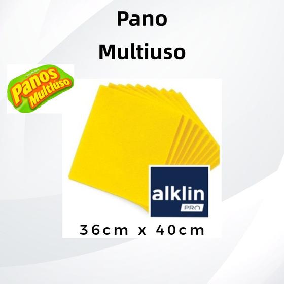 Pano Pia Multiuso Amarelo Alklin Pro 36cm x 40cm Limpeza Viscose e Poliéster Amarelinho Menor preço em Pano Pia Multiuso Amarelo Alklin Pro 36cm x 40cm Limpeza Viscose e Poliéster Amarelinho