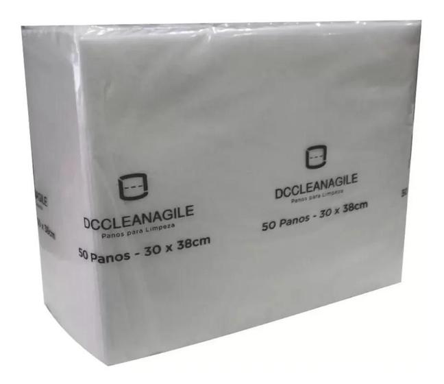 Imagem de Pano Sontara Dc Clean Agile 40 Branco - Pacote Com 50 Panos